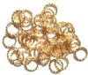 50 10mm Twisted Gold Plated Jump Rings